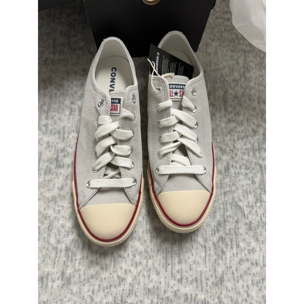 Converse‎ Chuck Taylor All Star Ox Suede Barely Grey Natural Ivory Mens 7 NEW - Picture 3 of 7